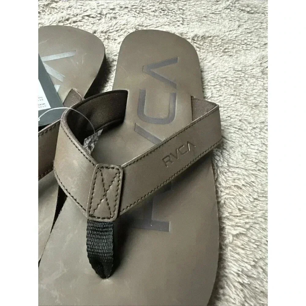 RVCA Mens VA Sport Federal Sandals - Dark Brown Size 9